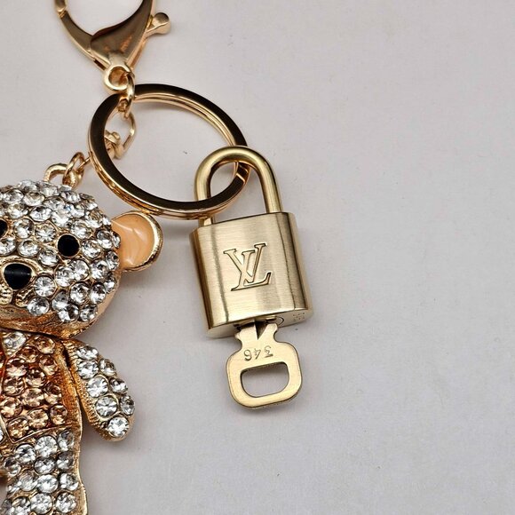 Authentic Louis Vuitton Lock & Key with unbranded Bagcharm, Keycharm, Keychain - Picture 6 of 7